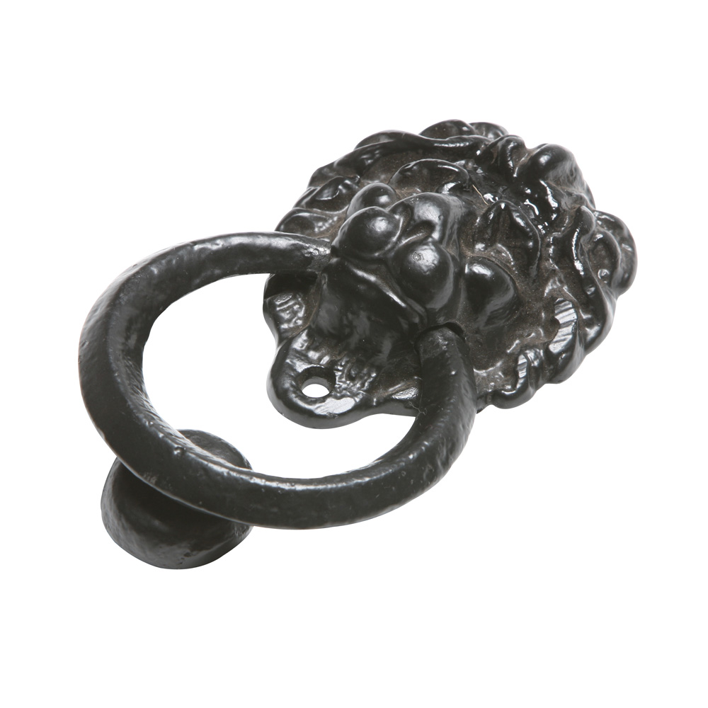 Kirkpatrick 2630 Lion Head Door Knocker - Antique Black